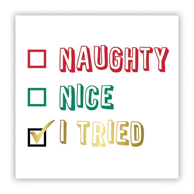 Slant Naughty Nice Napkins