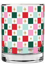 Slant Holiday Checkerboard Glass