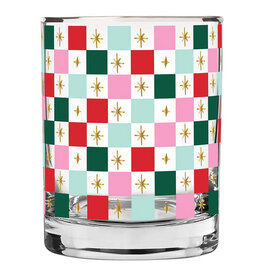 Slant Holiday Checkerboard Glass