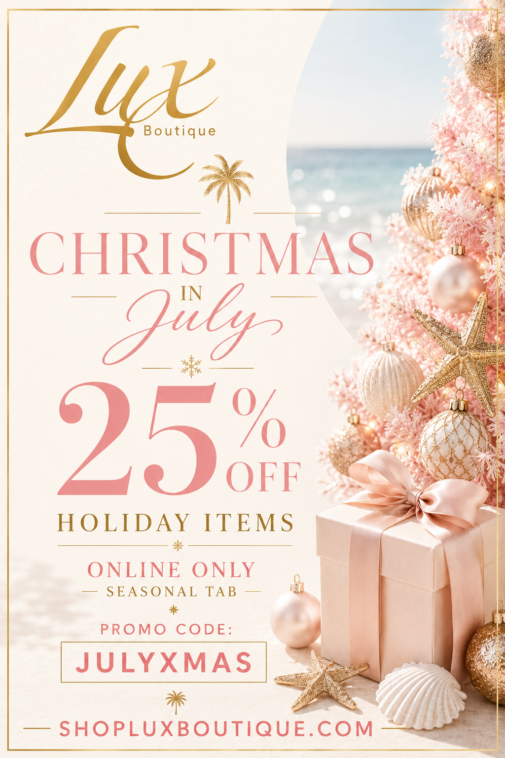Beat the Summer Heat with Lux Boutique’s Christmas in July Sale! ☀️