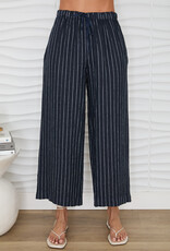 Milio Milano Stripe Linen Pant Navy
