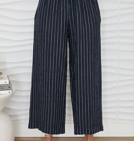 Milio Milano Stripe Linen Pant Navy