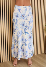 Milio Milano Floral Skirt Blue
