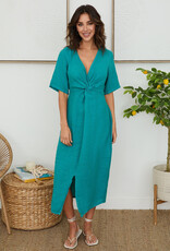 Milio Milano Milio Milano Front Twist Dress Capri Blue