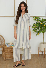 Milio Milano Milio Milano Stripe Tunic Dress Beige