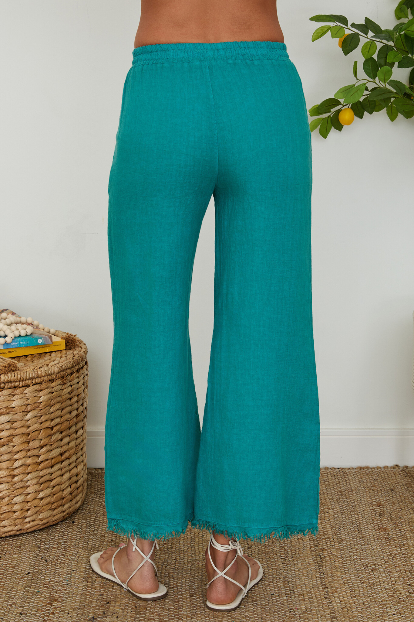 Milio Milano Linen Pant Turquoise