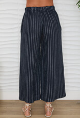 Milio Milano Stripe Linen Pant Navy