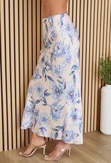 Milio Milano Floral Skirt Blue