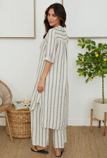 Milio Milano Stripe Tunic Dress Beige