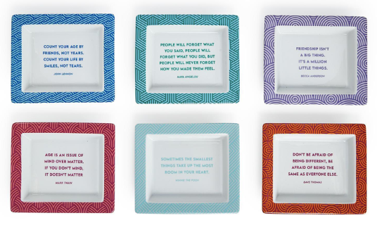 Two's Company Wise Sayings Tray in Gift Box