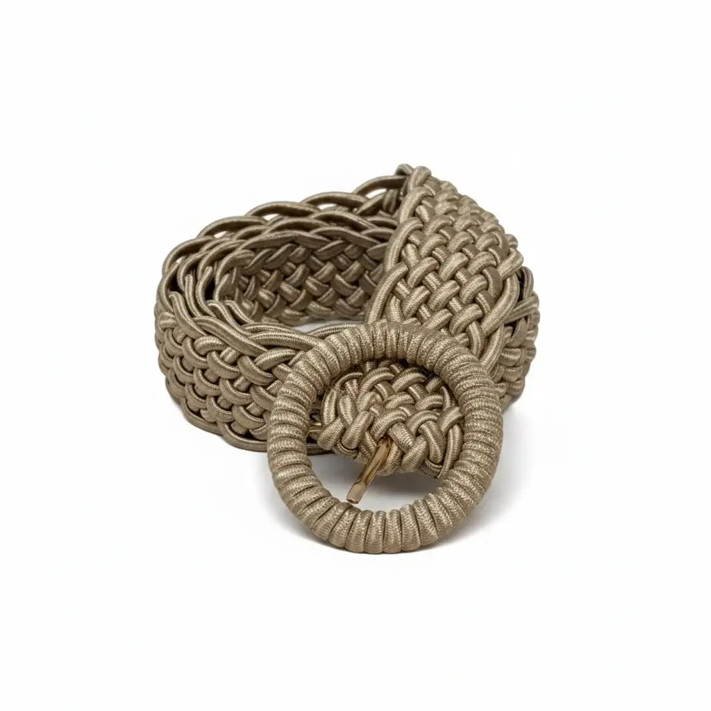 German Fuentes Braided Circle Buckle Belt