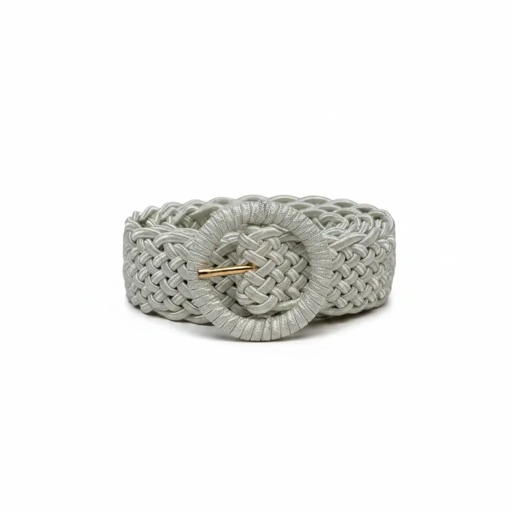 German Fuentes Braided Circle Buckle Belt