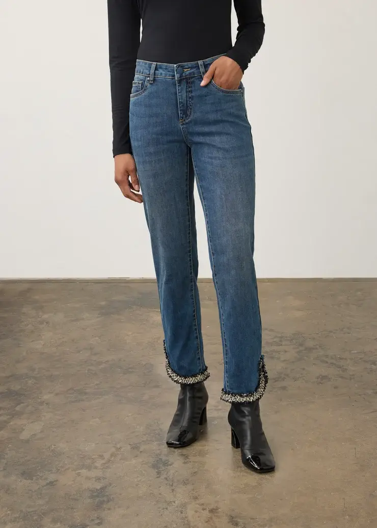 French Dressing Olivia Pencil Ankle Denim Medium Wash