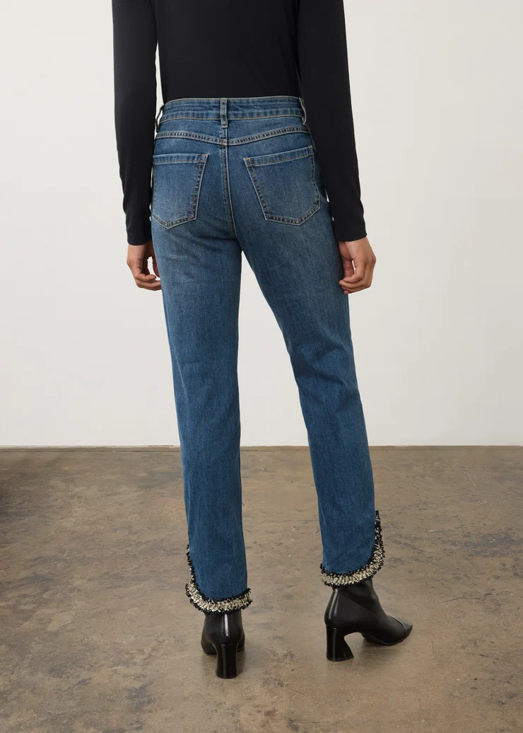 French Dressing Olivia Pencil Ankle Denim Medium Wash
