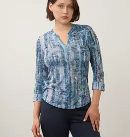 French Dressing Henley Top Gravity Indigo