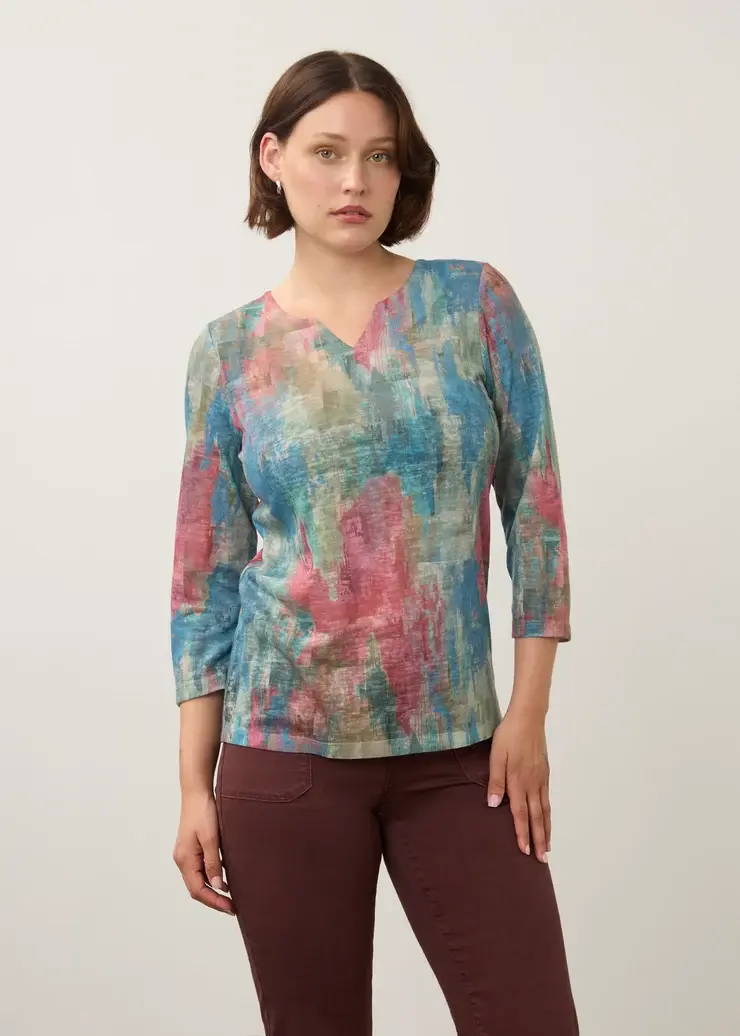 French Dressing Notch Neck Top Horatio