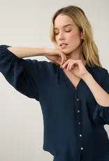 French Dressing Multi Button Shirt Blueberry