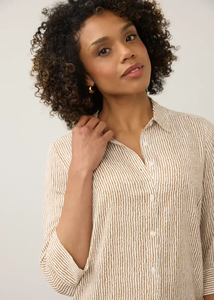 French Dressing Stripe Tunic Top Maple