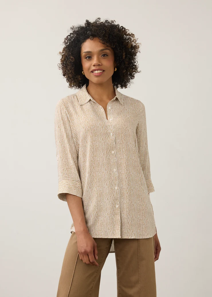 French Dressing Stripe Tunic Top Maple