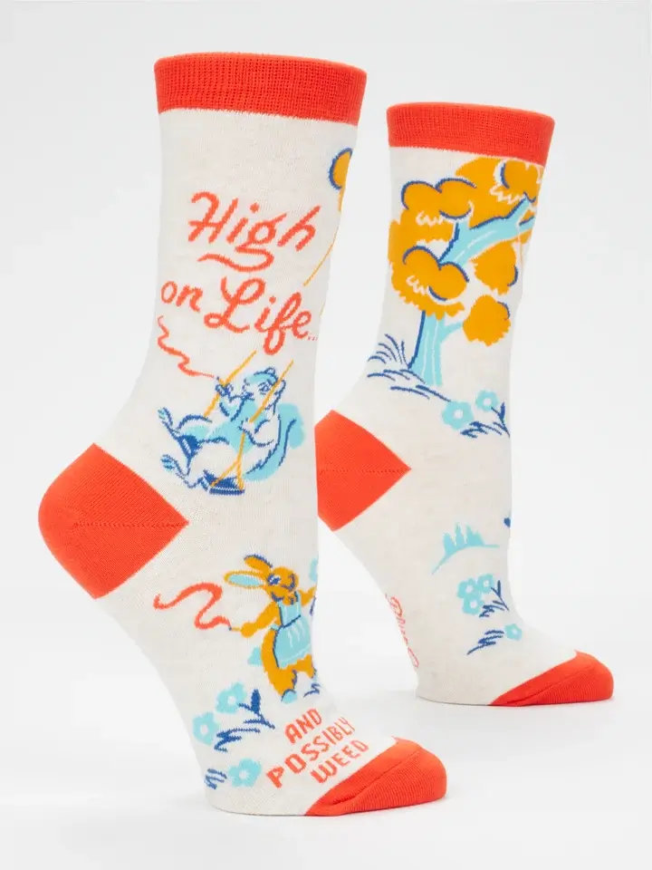 Blue Q Womens Socks High On Life