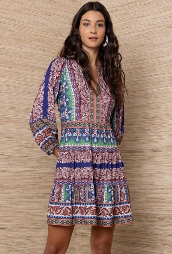 Hale Bob Brona Dress Navy