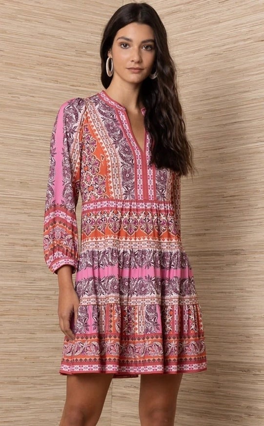 Hale Bob Brona Dress Orange