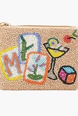 America & Beyond Mahjong Tiles and Cocktails Pouch