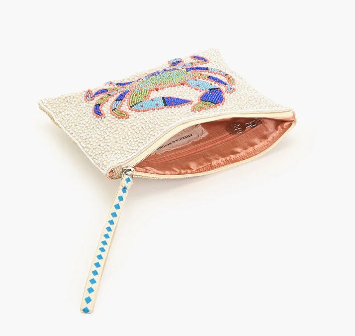 America & Beyond Crabby Waves Wristlet