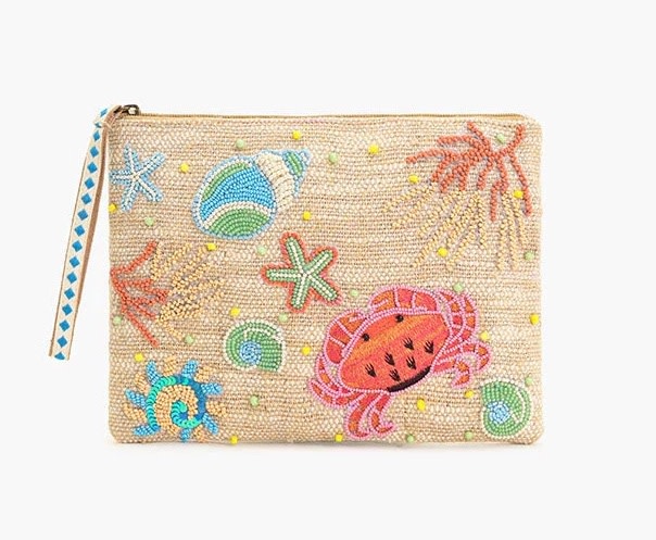 America & Beyond Crab & Shells Wristlet