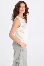 XCVI Katrine Embroidered Tank Almond