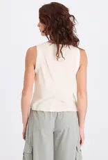 XCVI Katrine Embroidered Tank Almond