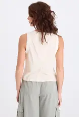 XCVI Katrine Embroidered Tank Almond