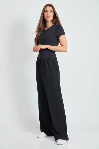 Up Wide Leg Pant Black