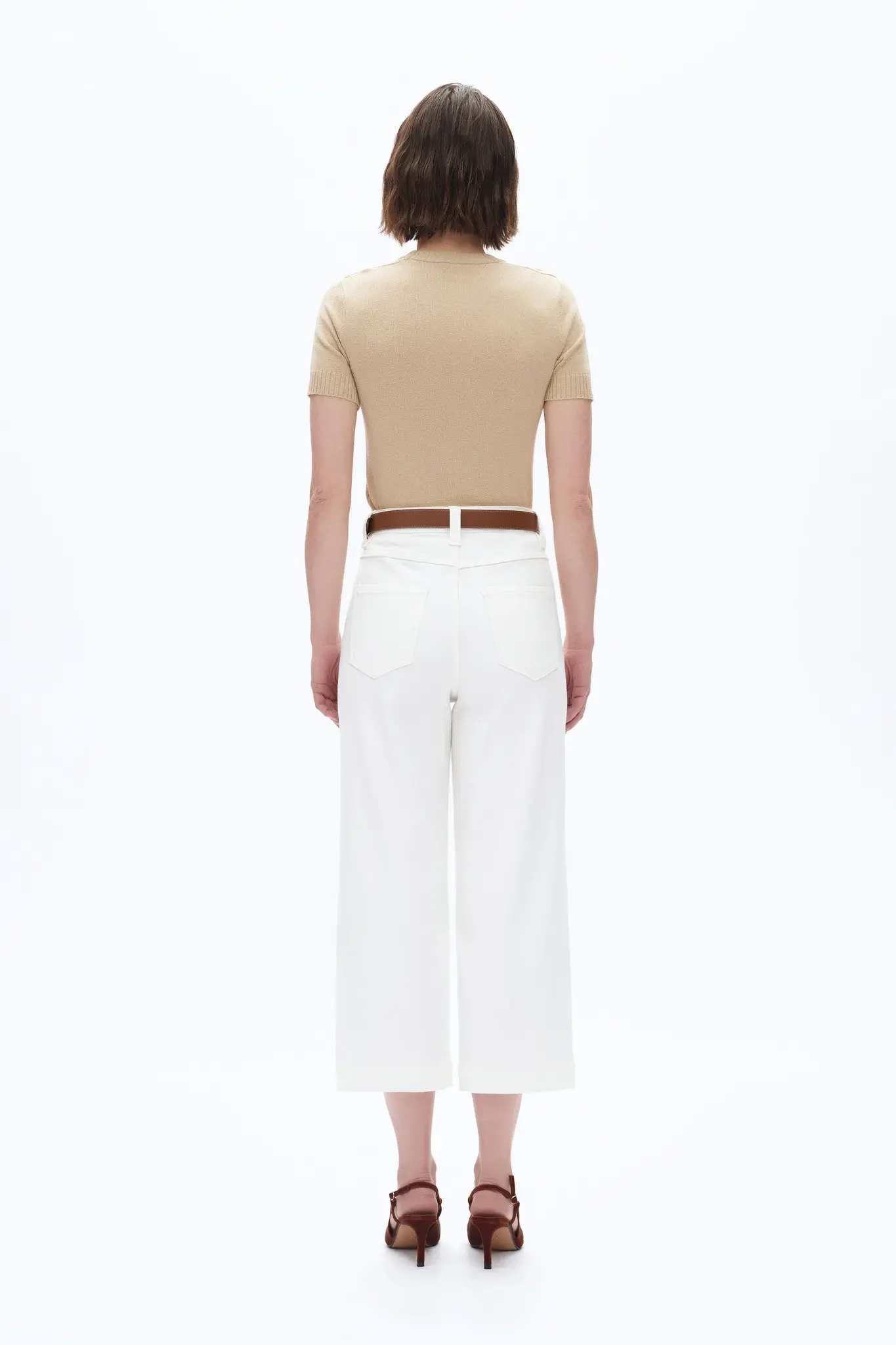 Bayeas Capri Straight Leg Pant White