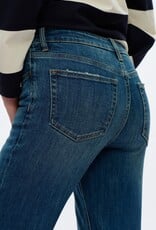 Bayeas Cuffed Straight Leg Jeans Retro Blue
