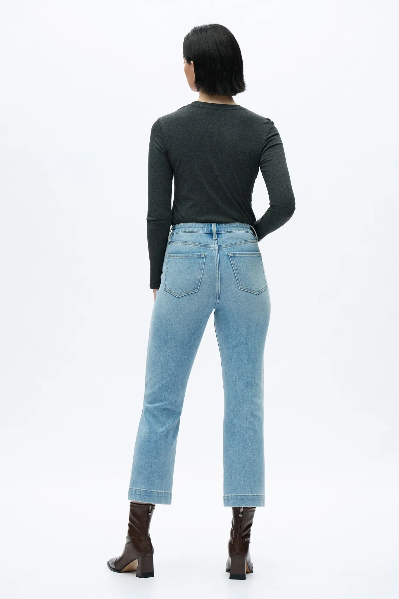 Bayeas High Rise Straight Leg Jean Lt Blue