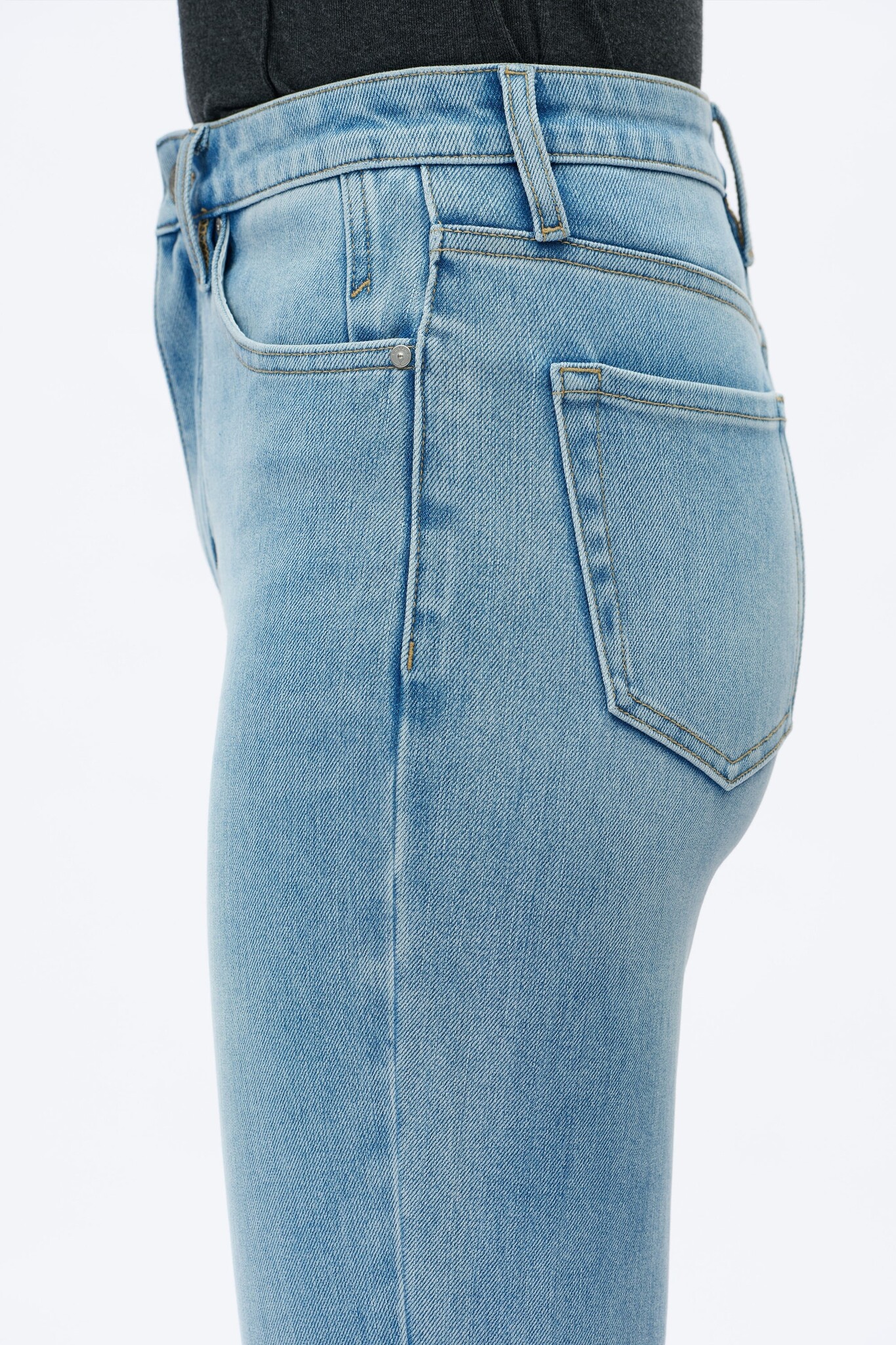 Bayeas High Rise Straight Leg Jean Lt Blue