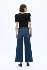 Bayeas High Rise Ankle Wide Leg Jean Dark Blue