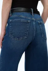 Bayeas High Rise Ankle Wide Leg Jean Dark Blue