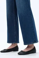 Bayeas High Rise Ankle Wide Leg Jean Dark Blue