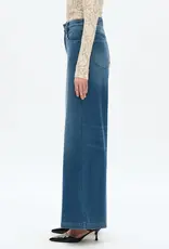 Bayeas Elastic Cuff Wide Leg Jean Med Blue