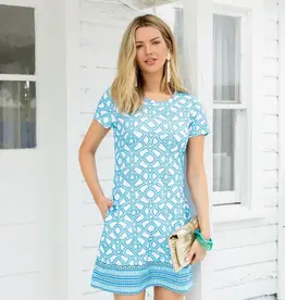 Cabana Life Short Sleeve Shift Dress Tideglass