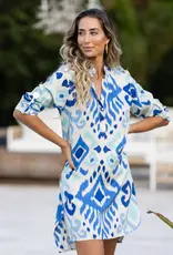 Walker & Wade Day Tripper Dress Blue Ikat