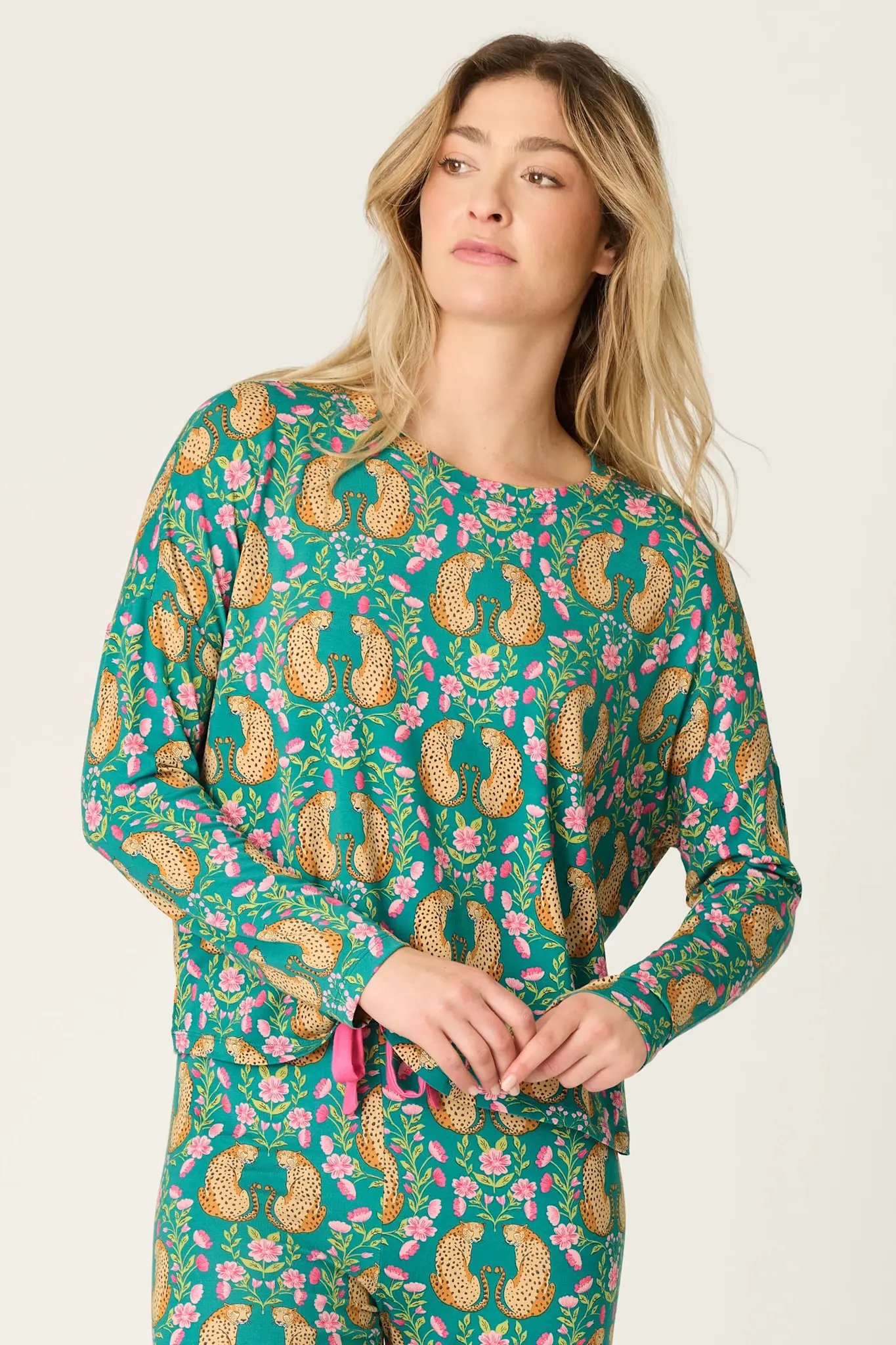PJ Salvage Cheetah Bonita Dreams Top