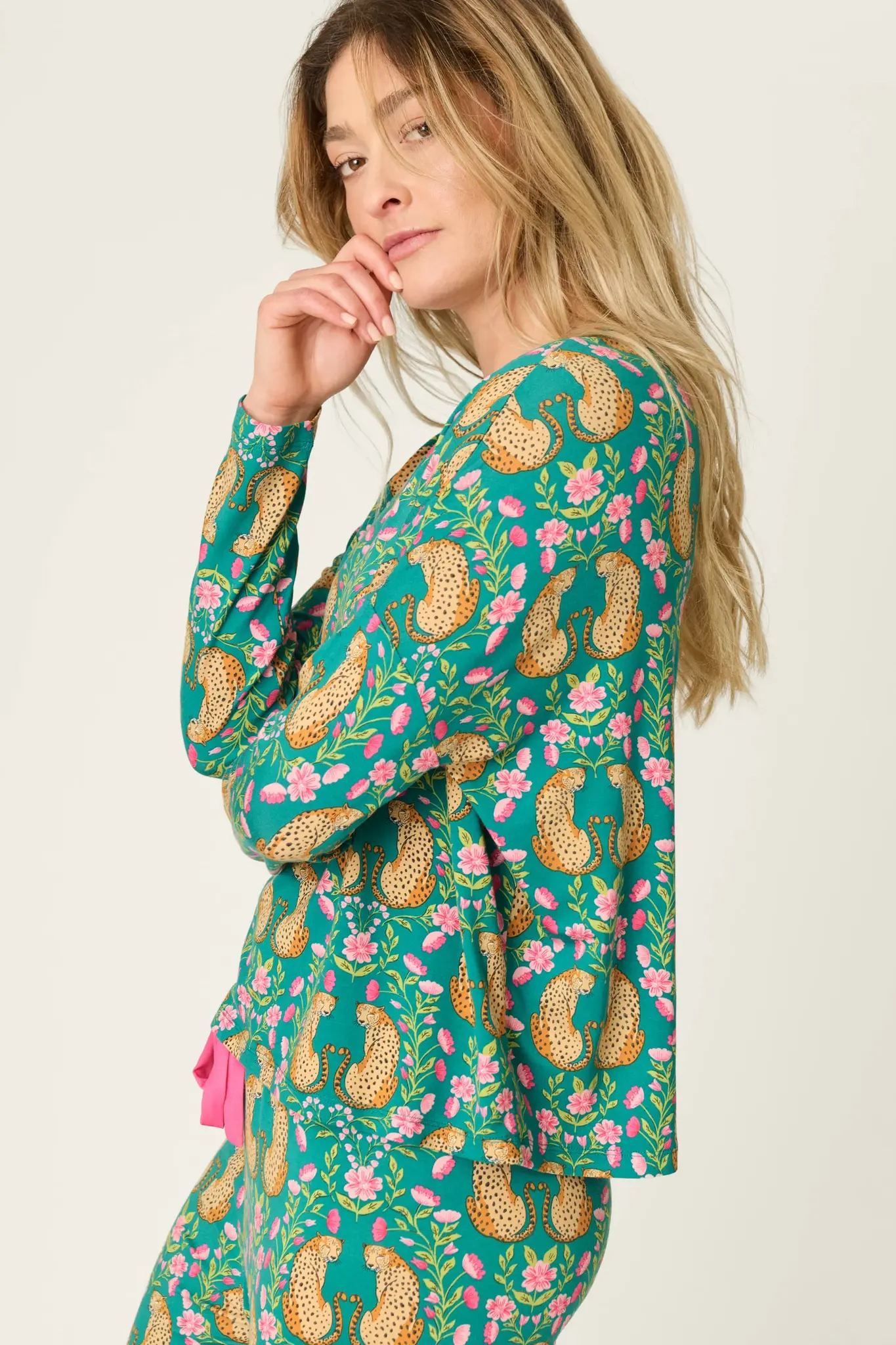 PJ Salvage Cheetah Bonita Dreams Top
