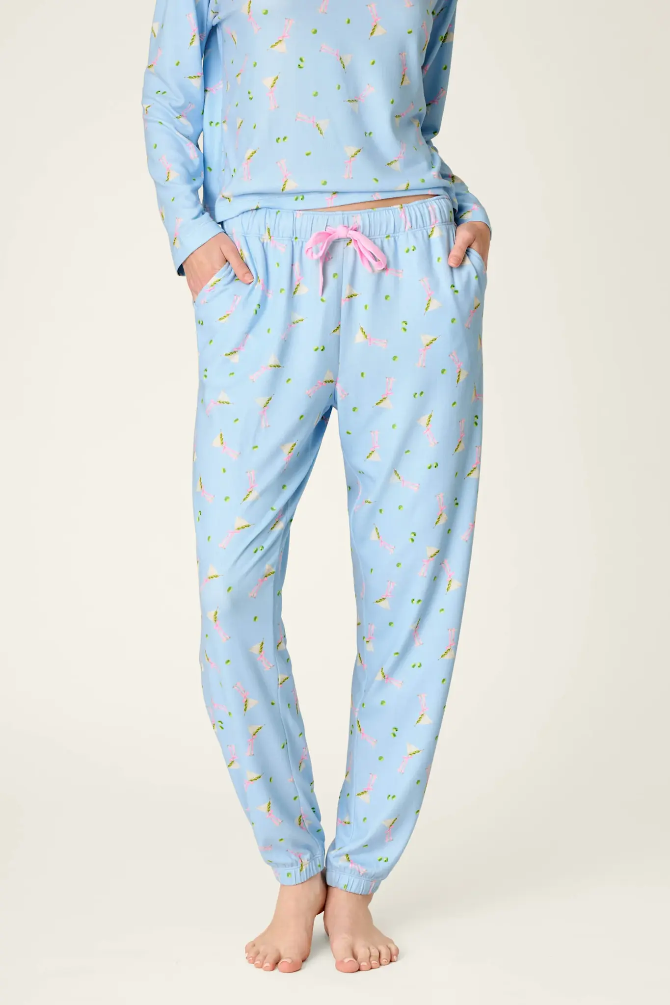 PJ Salvage Olive You Martini Jogger