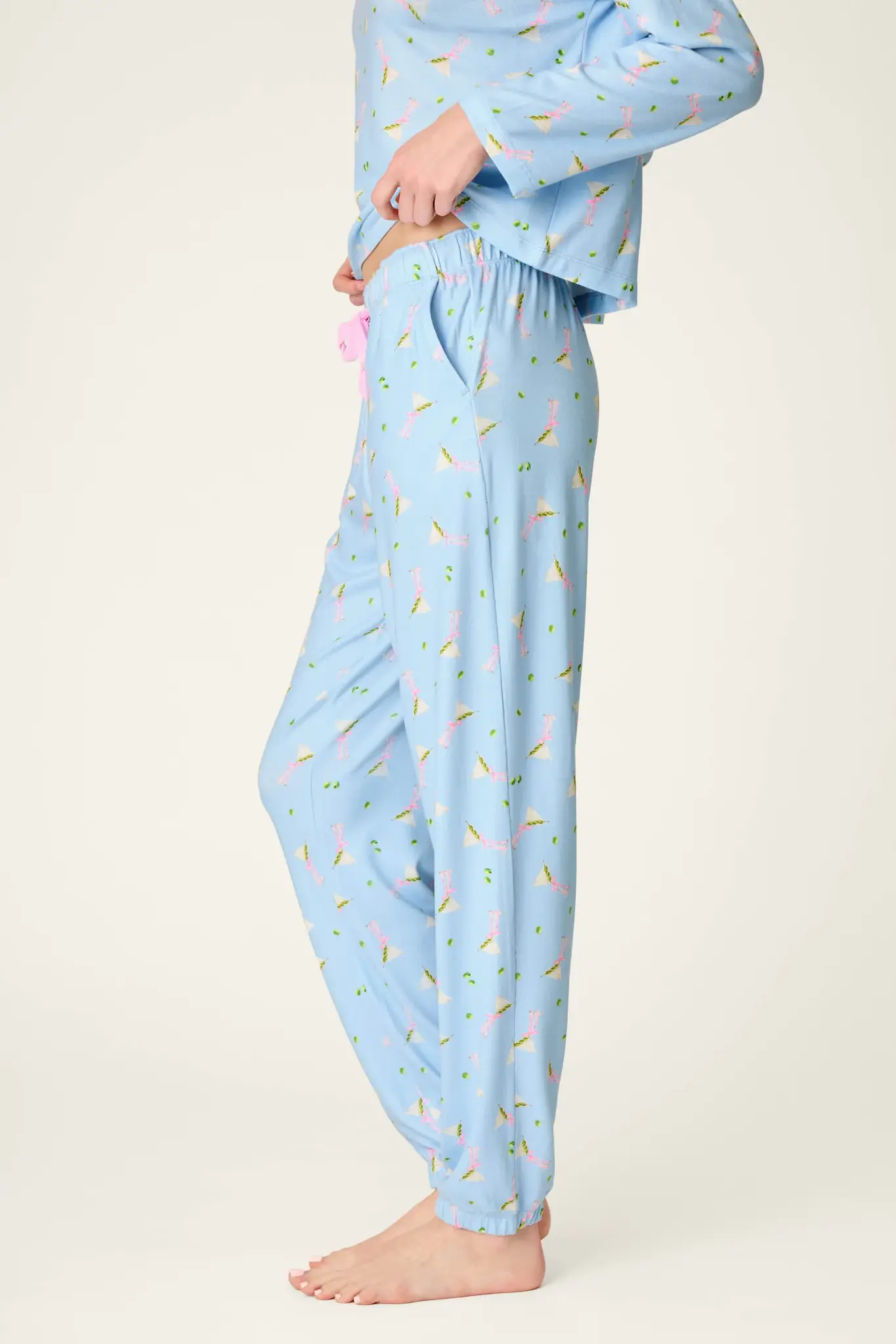PJ Salvage Olive You Martini Jogger