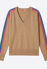Vilagallo Stripe Sleeve Knit Top