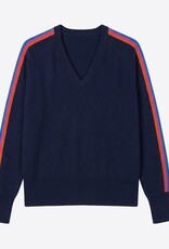 Vilagallo Stripe Sleeve Knit Top