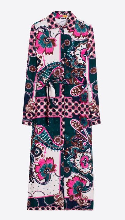 Vilagallo Paisley Belted Dress